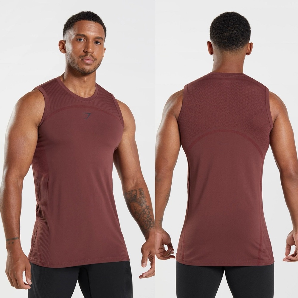 Gymshark 315 Sleeveless Tank Cherry Brown Men’s